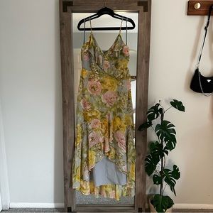 Floral Express Wedding Guest Dress High Low Cross